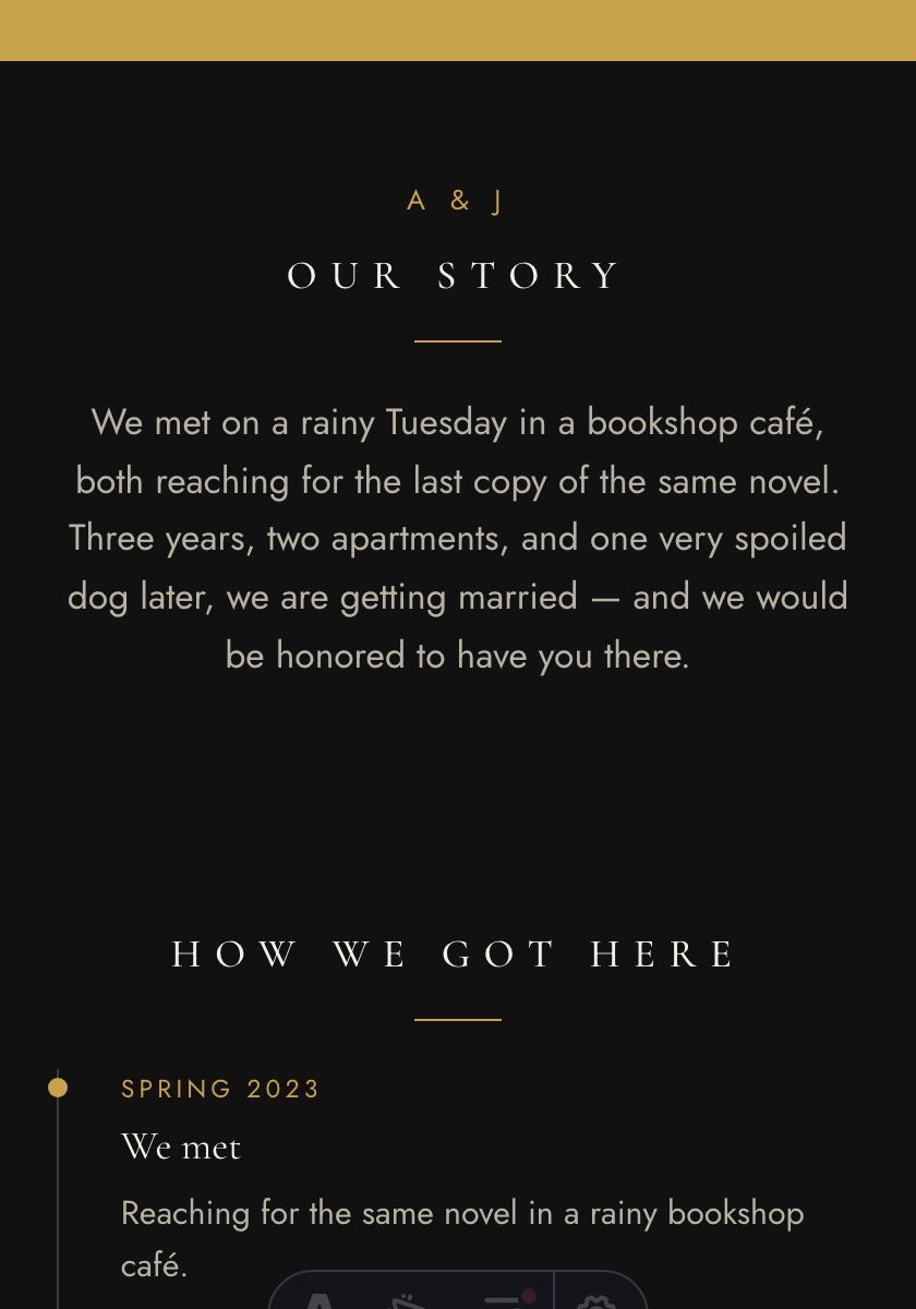 Black Tie wedding invitation design preview