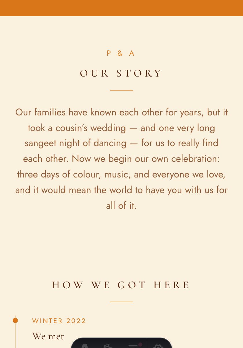 Marigold wedding invitation design preview