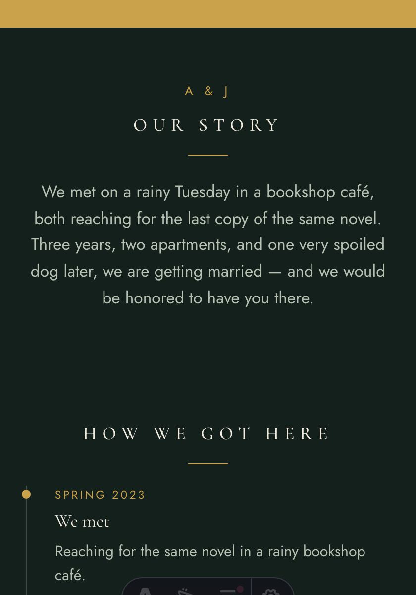 Moody Romance wedding invitation design preview
